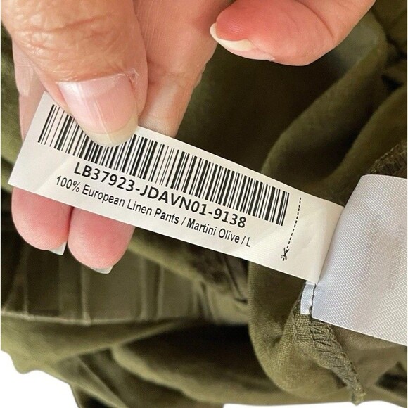 Quince 100% European Linen Pants Martini Olive Size LG Women's Green Wide Leg - Picture 10 of 13